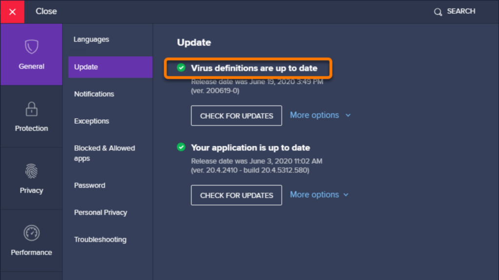 Update Avast Software to Latest version