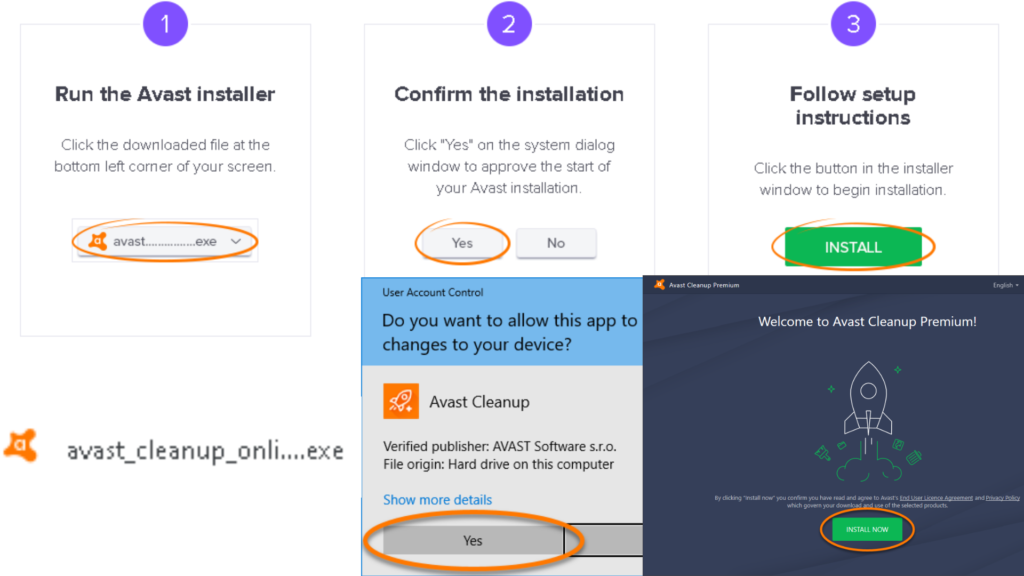 install avast cleanup