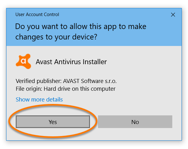 Install Avast offline installer