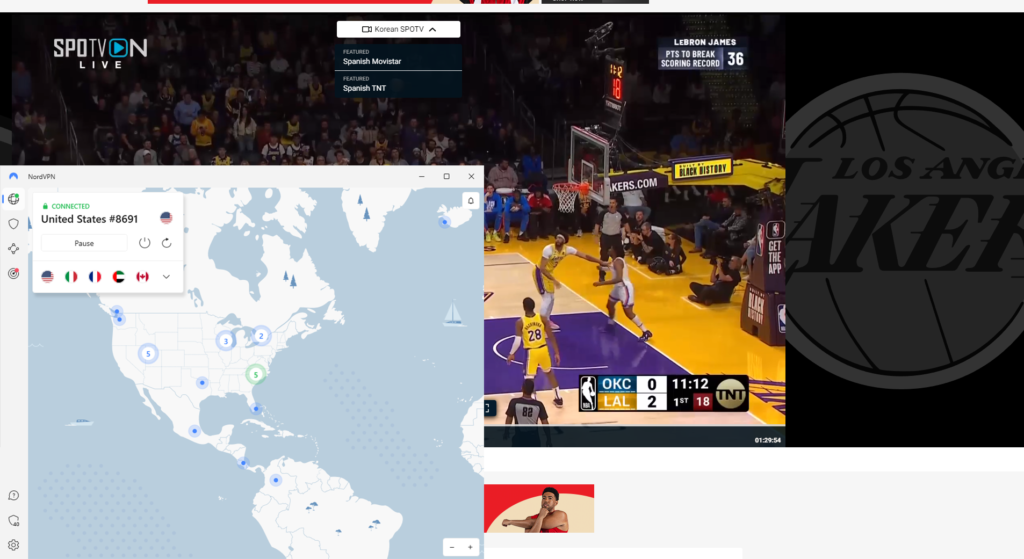 NordVPN Works With NBA League Pass