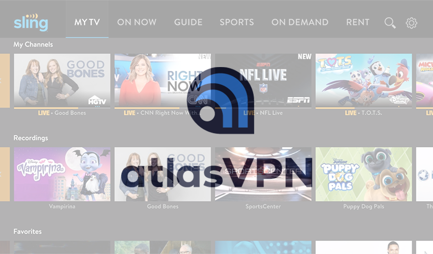AtlasVPN Sling TV